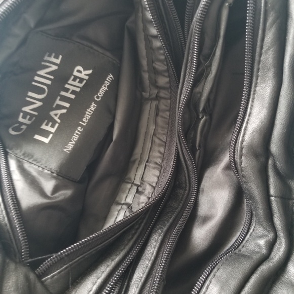 Genuine Leather Multiple Compartments Handbag Pocket Book Shoulder Bag - Picture 7 of 7